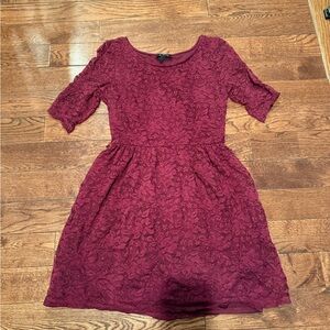 A. Byer Kids Burgundy Lace Dress